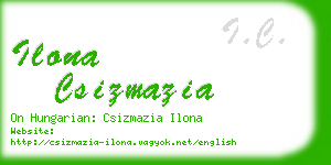 ilona csizmazia business card